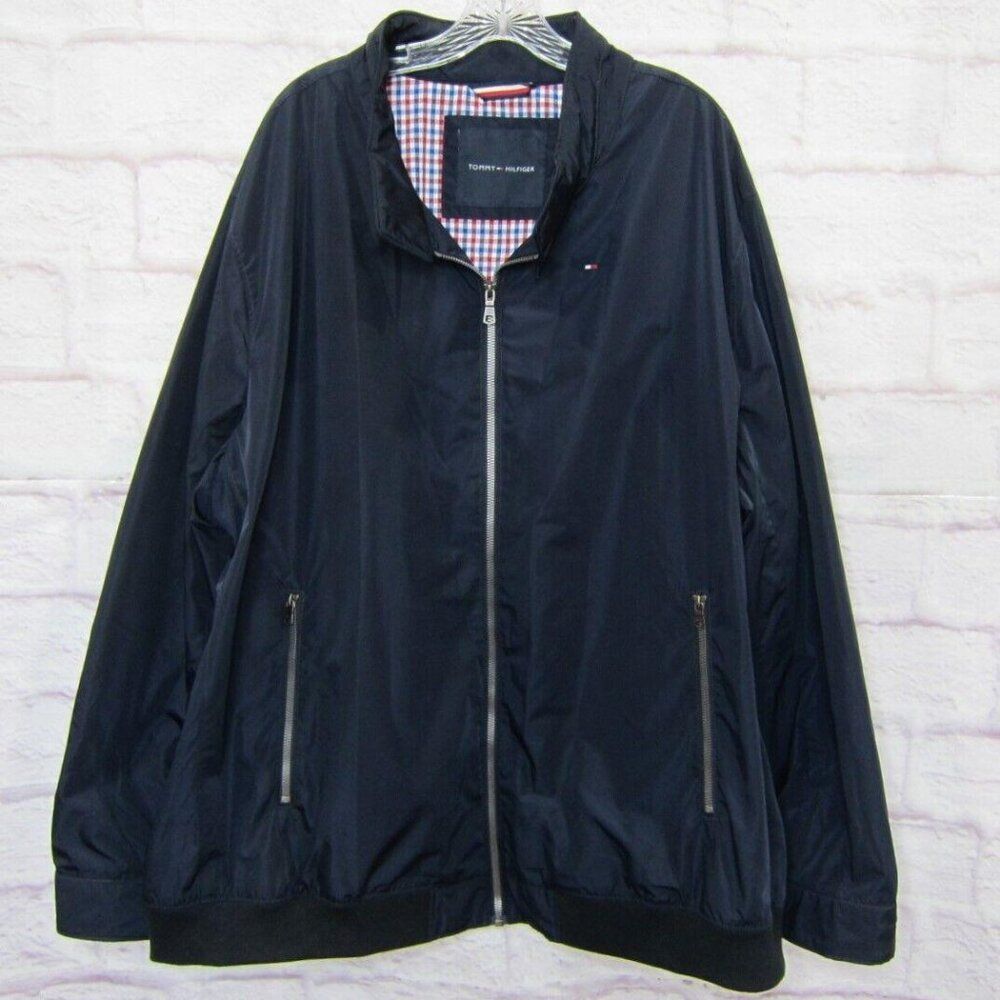 Tommy Hilfiger Classic Softshell Zip Front Jacket Navy Blue Men’s Size 4XLT